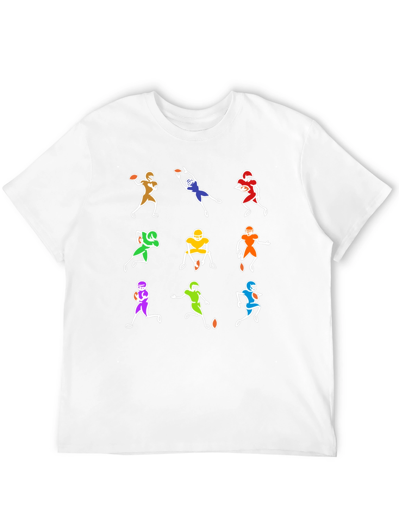Colorful Football Player T-Shirt
