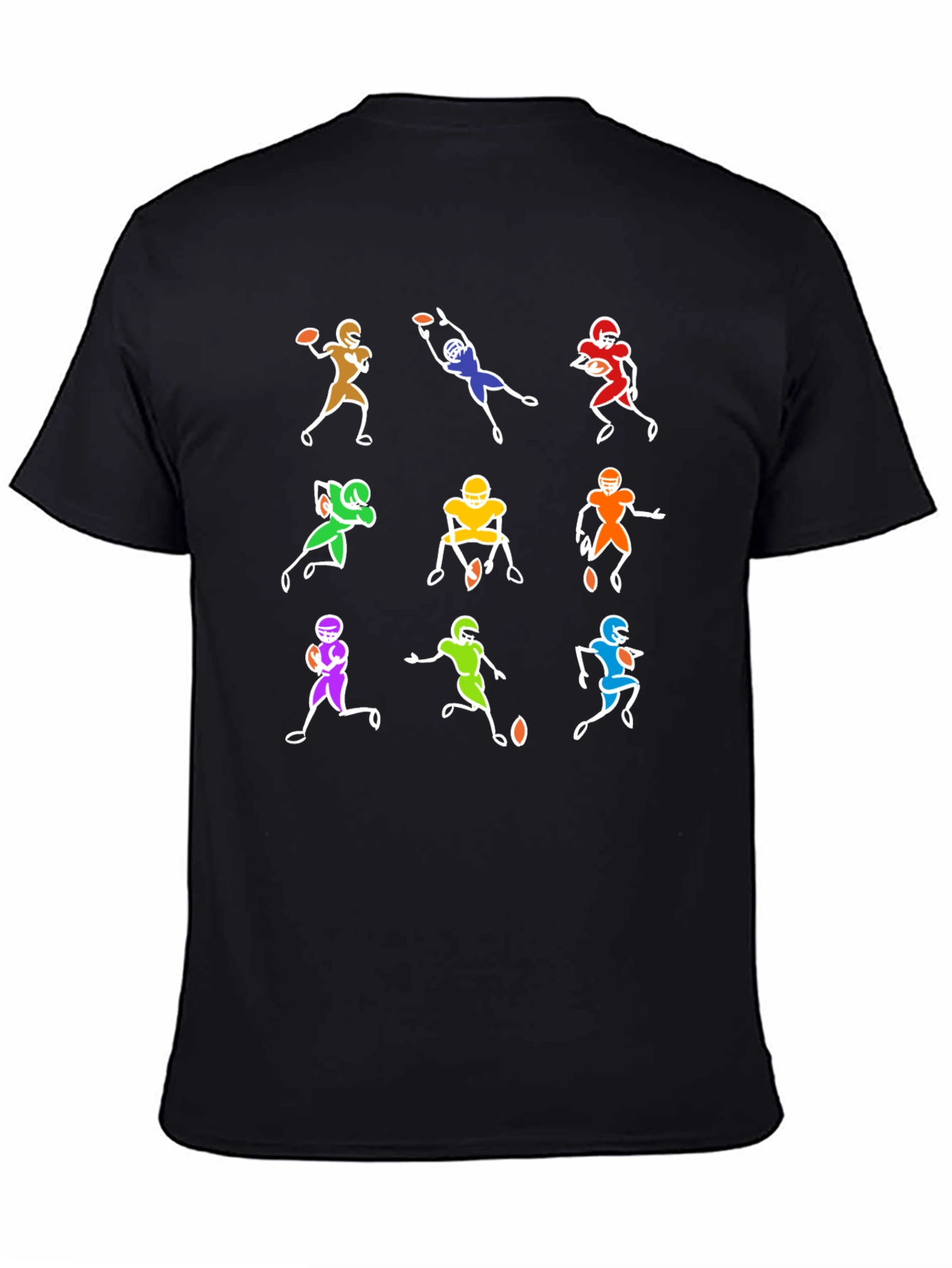 Colorful Football Player T-Shirt