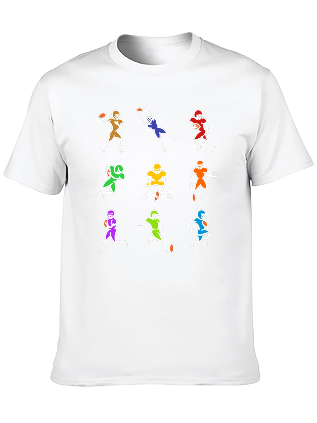 Colorful Football Player T-Shirt