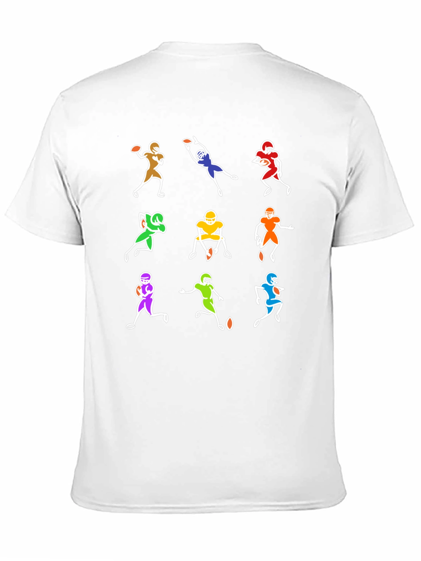 Colorful Football Player T-Shirt