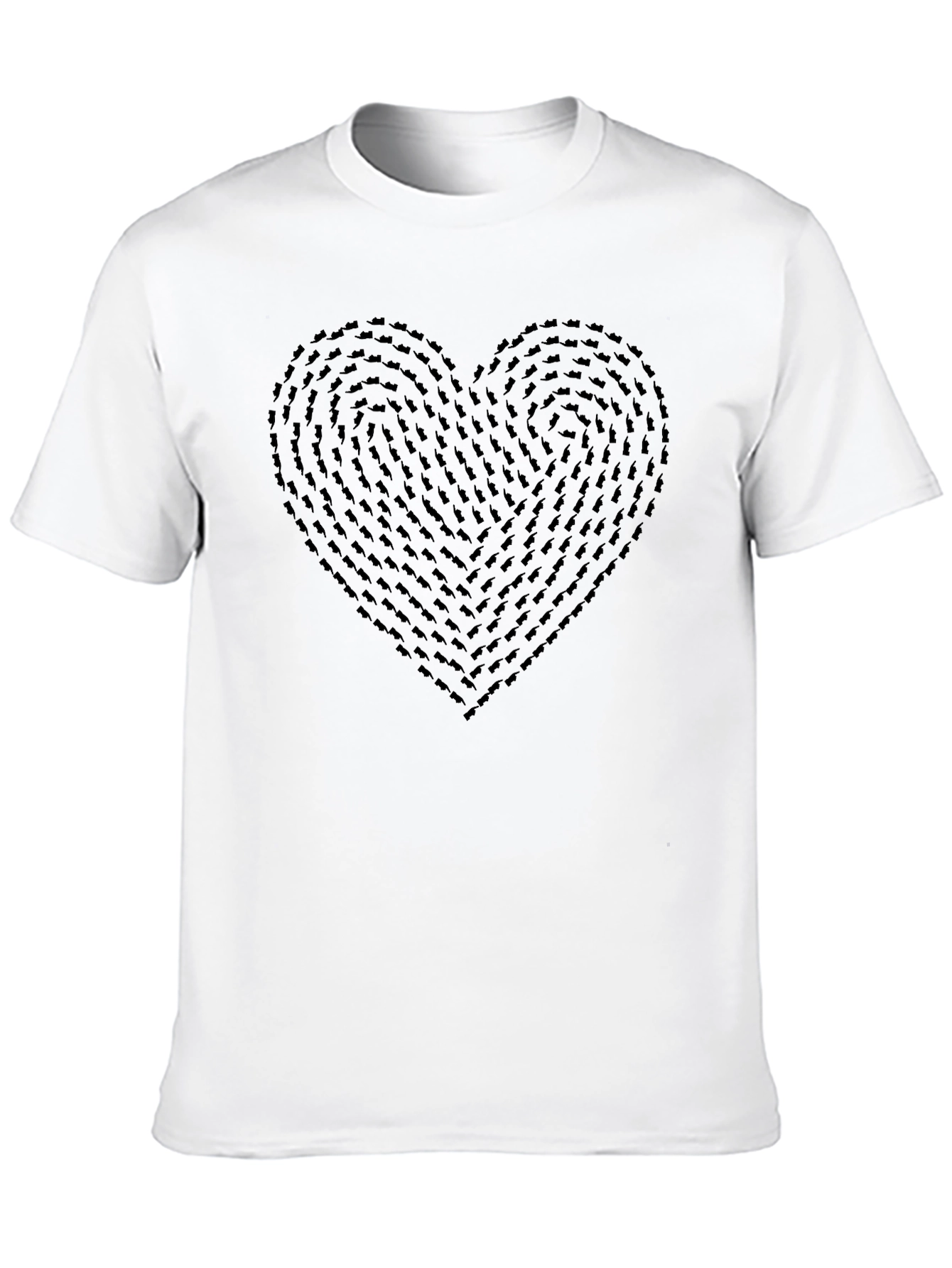 Heart of Cats Black T-Shirt