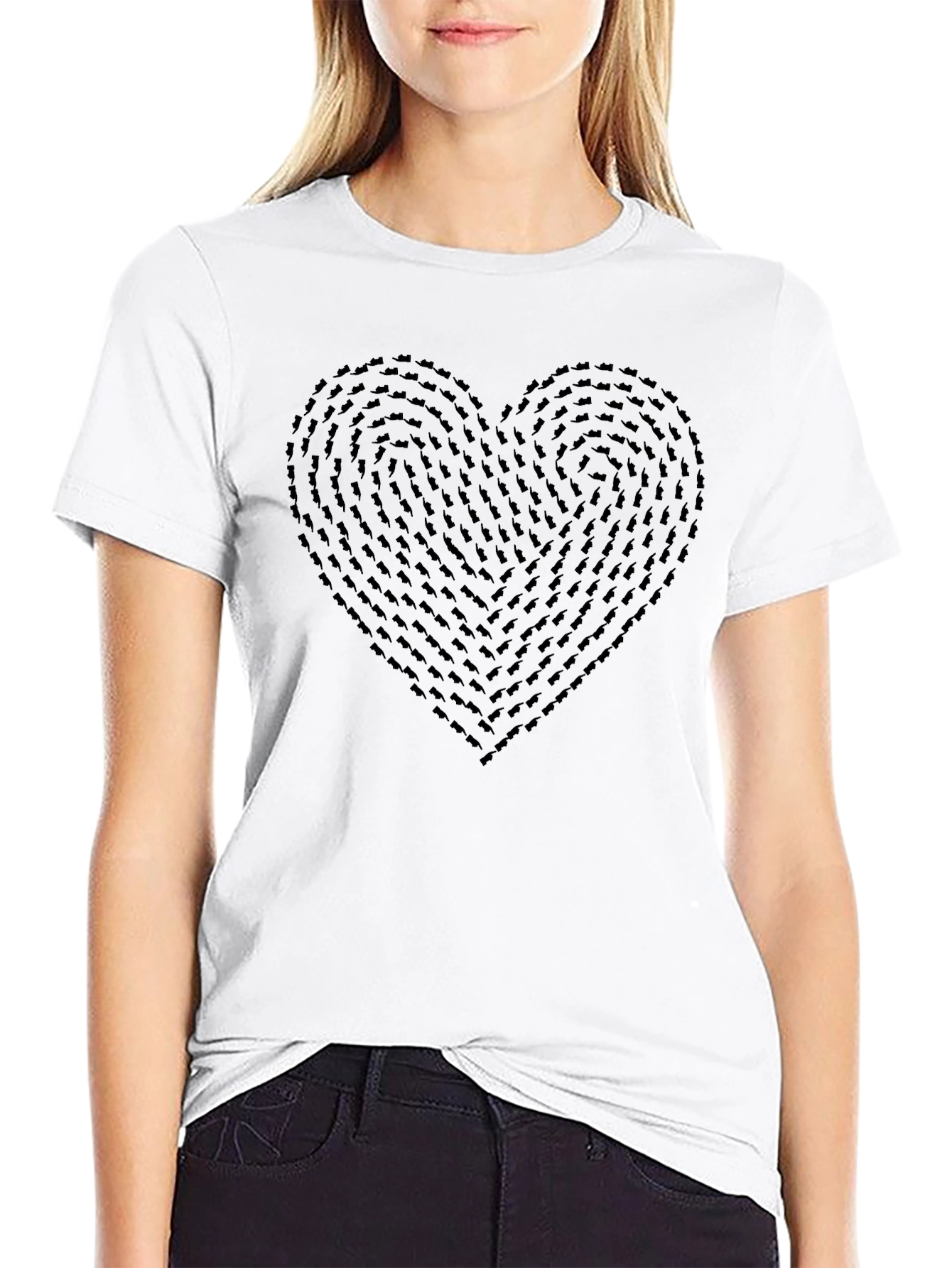 Heart of Cats Black T-Shirt