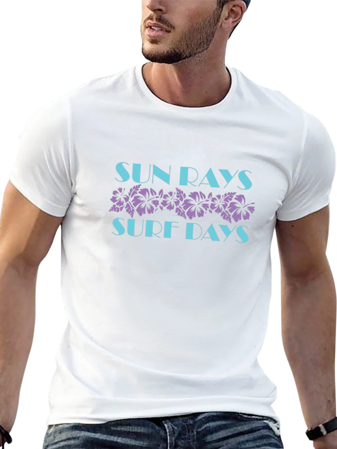 Sun Rays Surf Days Graphic Tee - Black