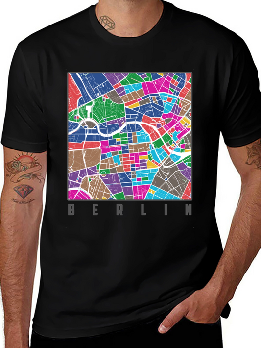 Berlin Map T-Shirt - Colorful Cityscape Tee