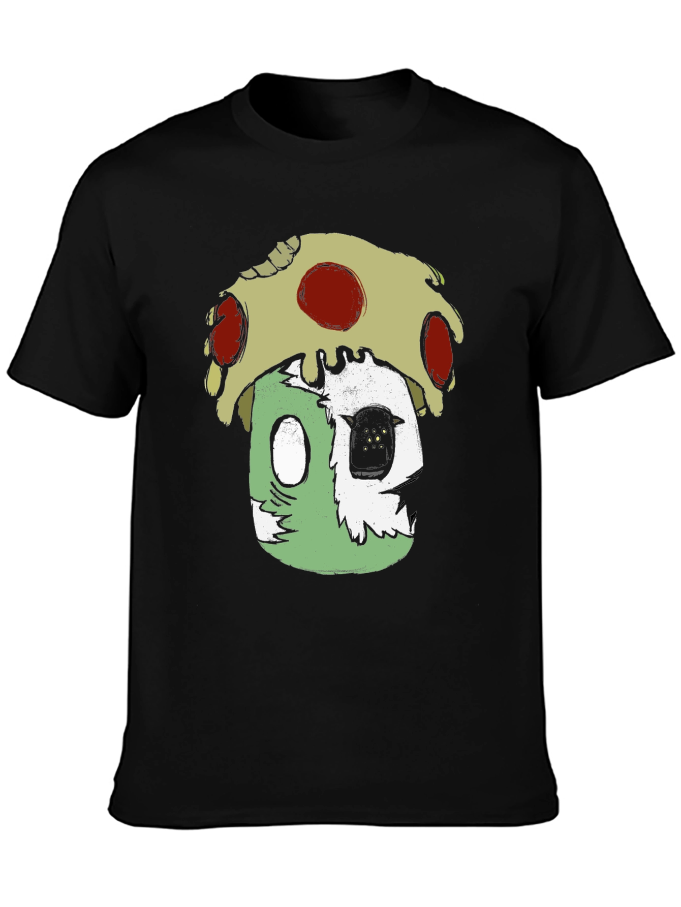 Zombie Mushroom Pizza Graphic T-Shirt