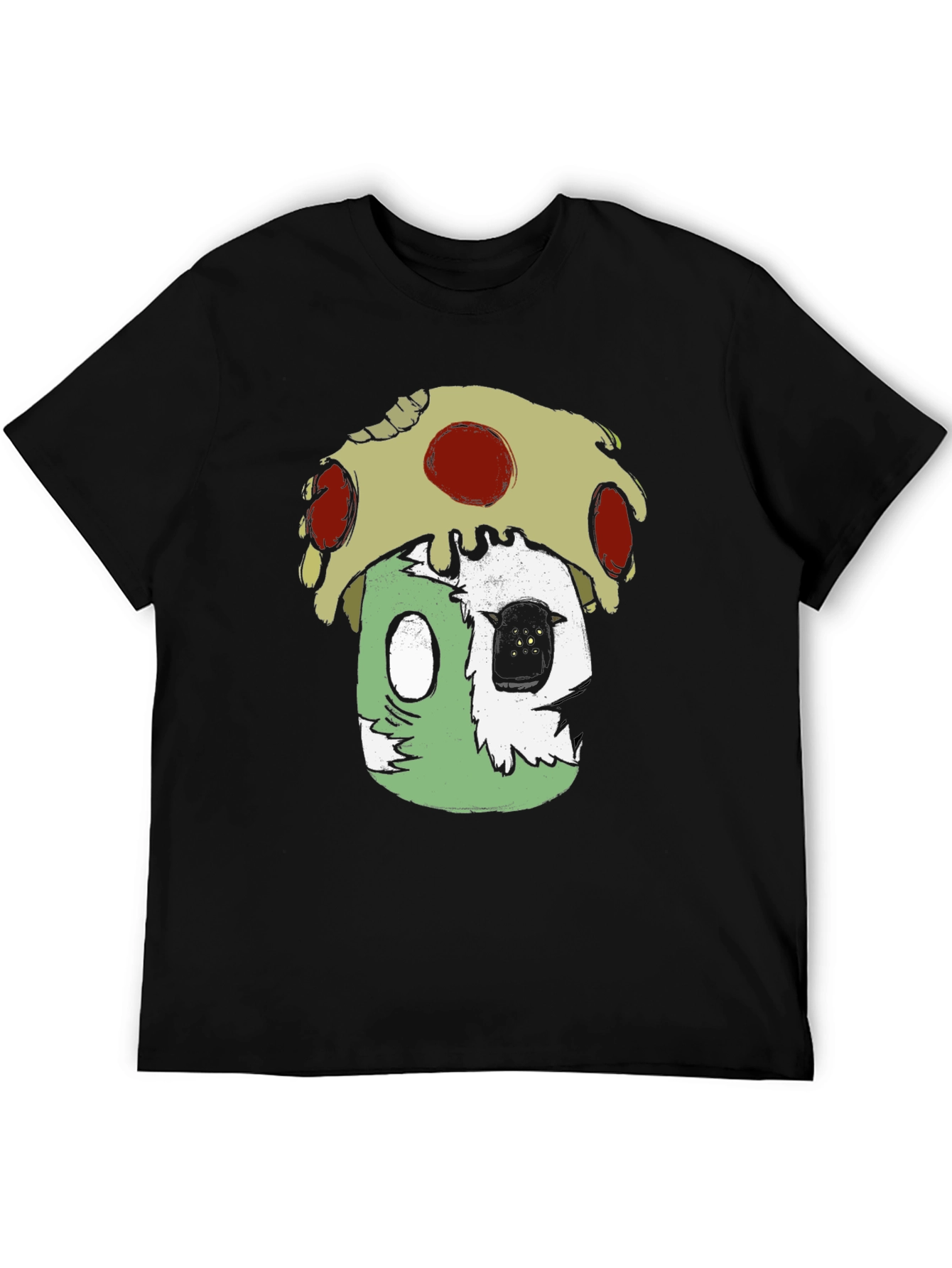 Zombie Mushroom Pizza Graphic T-Shirt