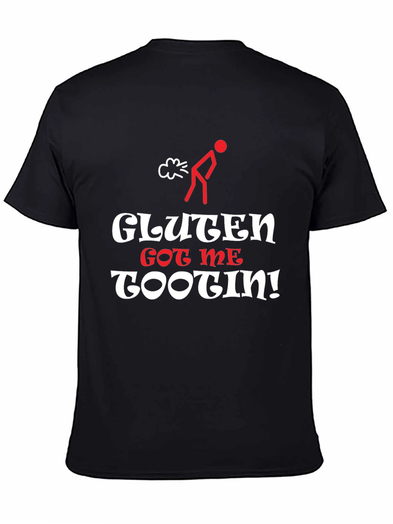 Gluten Got Me Tootin Funny Graphic Tee