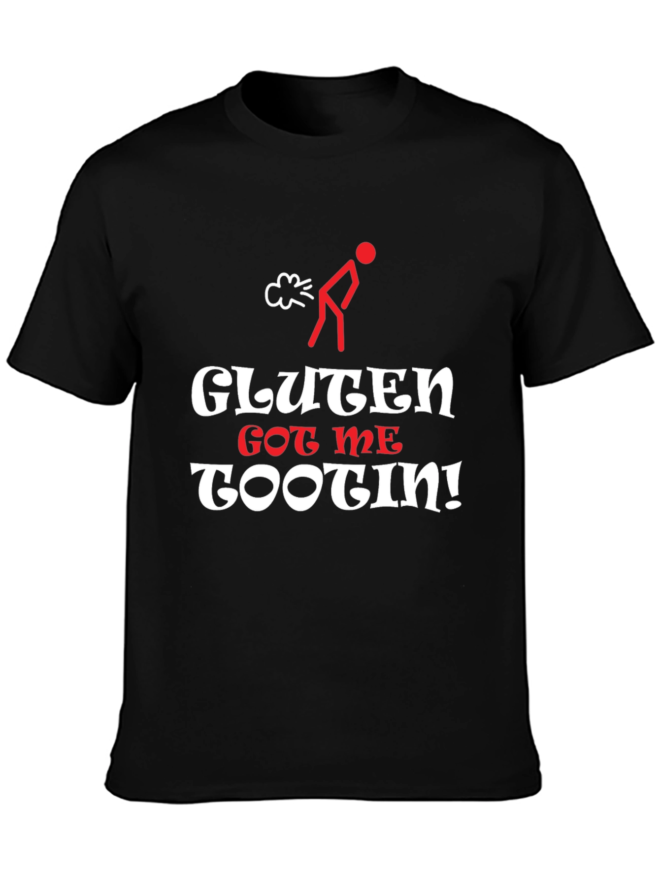 Gluten Got Me Tootin Funny Graphic Tee