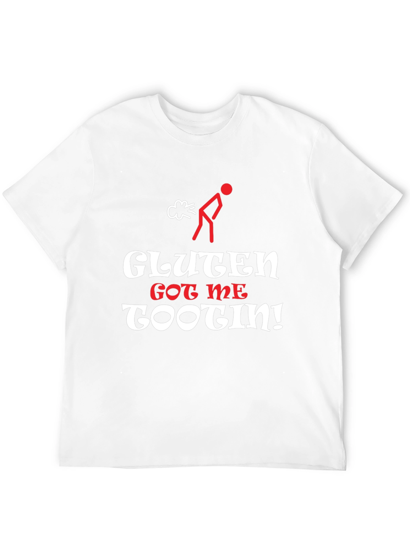 Gluten Got Me Tootin Funny Graphic Tee