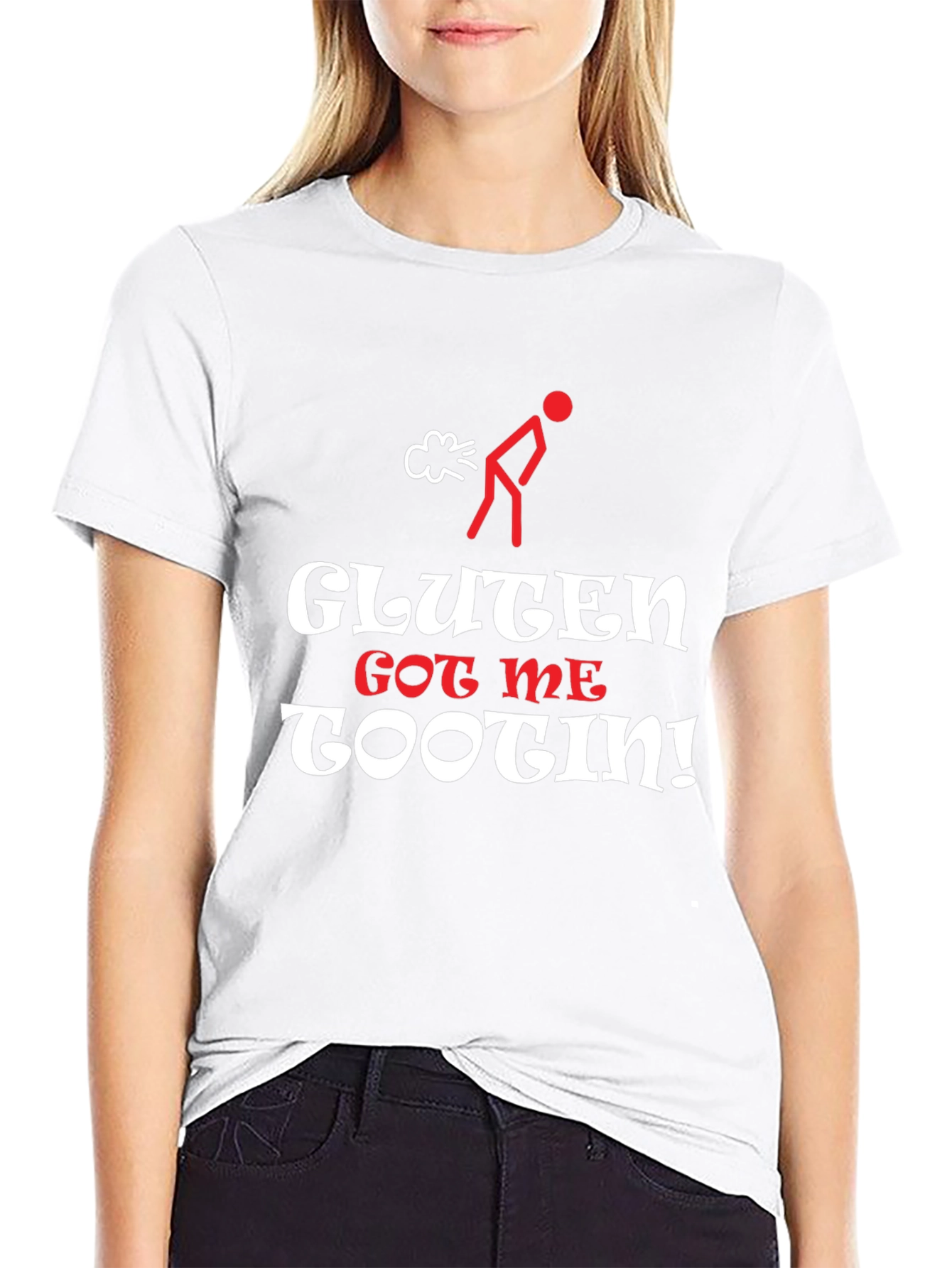 Gluten Got Me Tootin Funny Graphic Tee