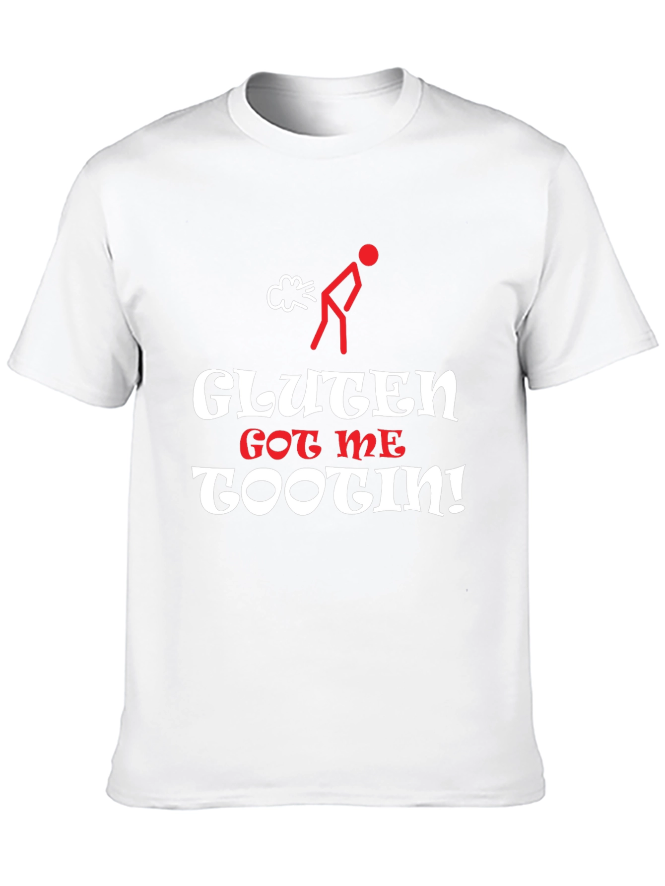 Gluten Got Me Tootin Funny Graphic Tee