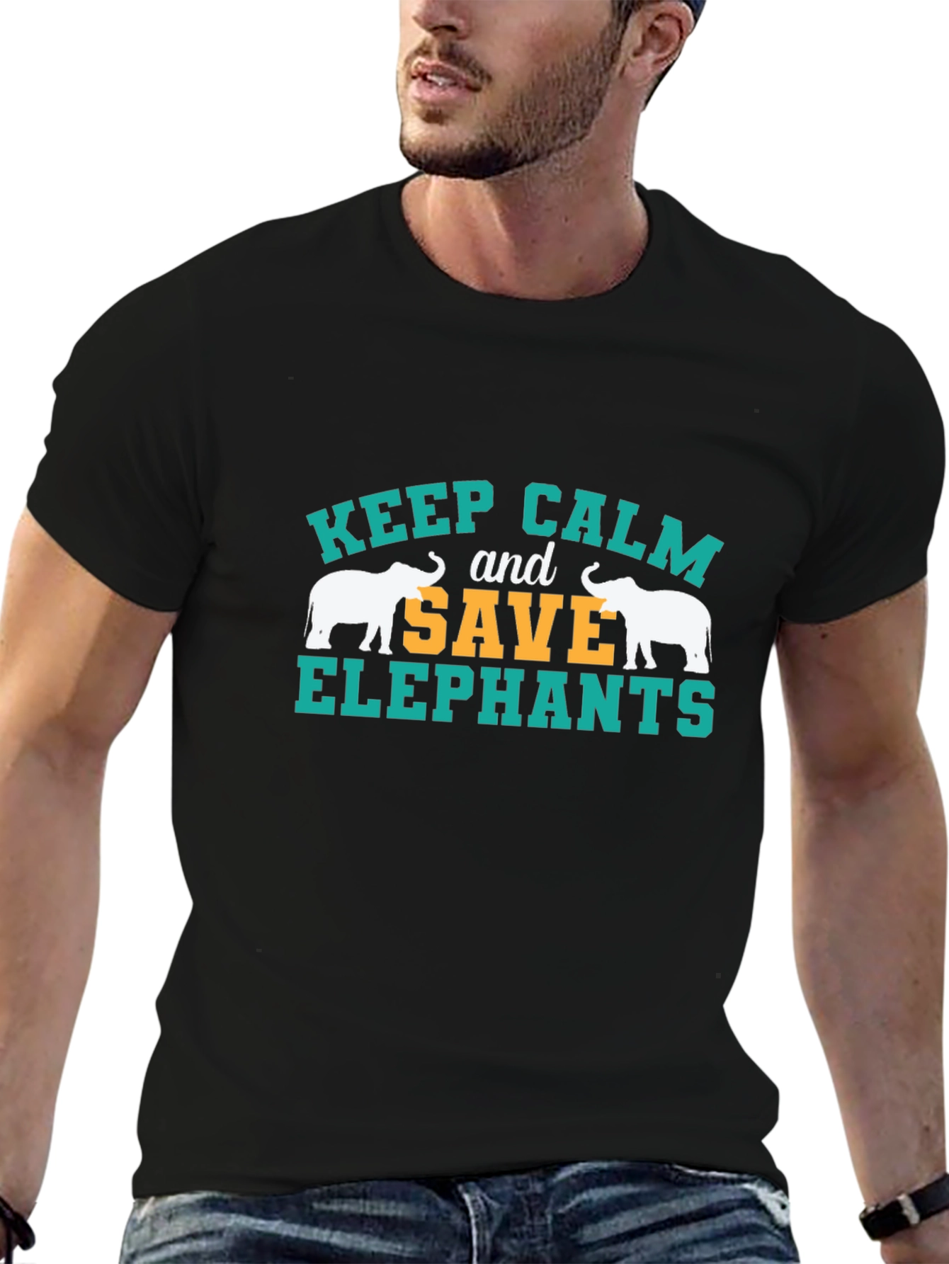 Keep Calm Save Elephants Graphic Tee