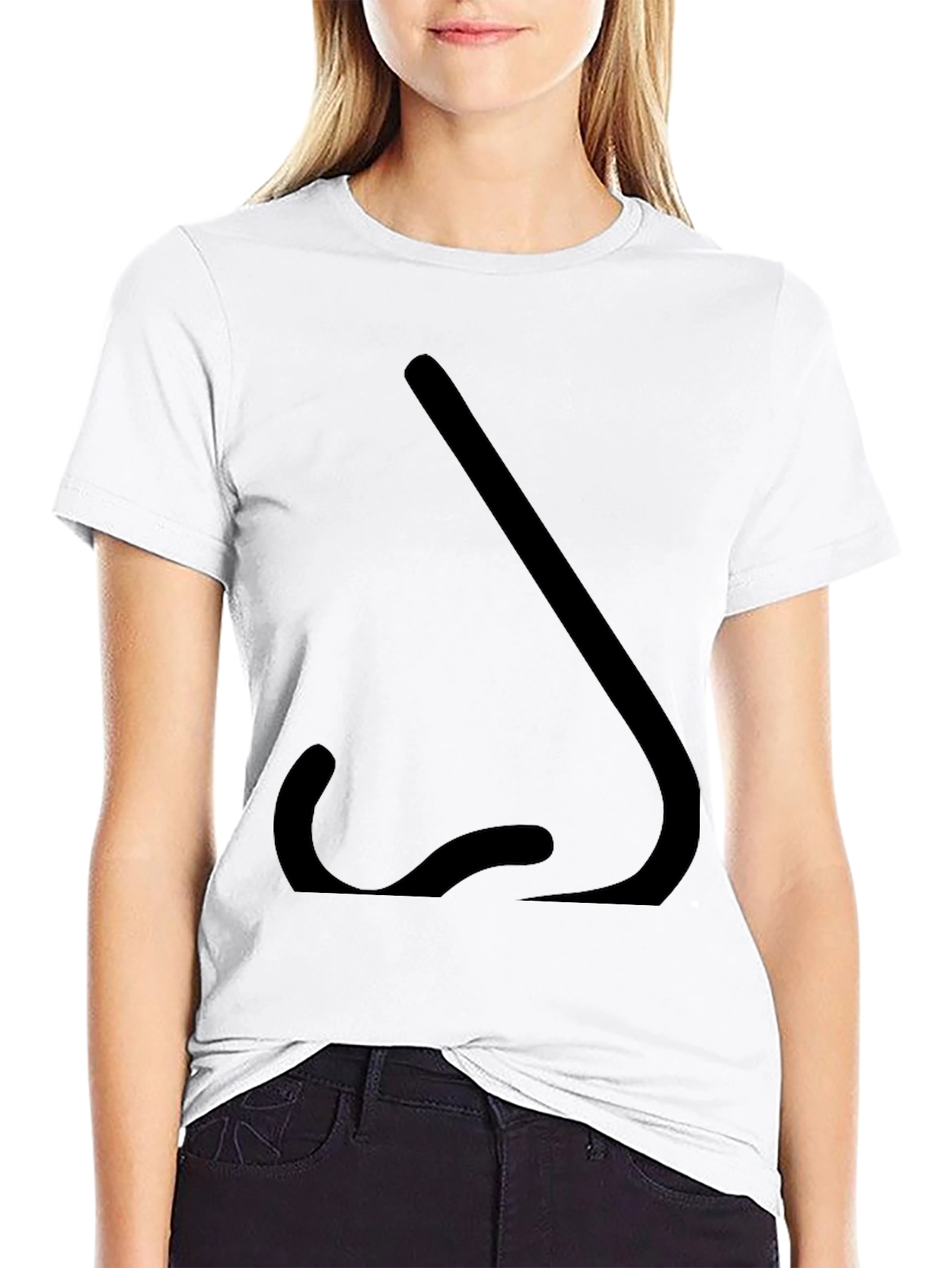Novelty Nose Graphic Black T-Shirt