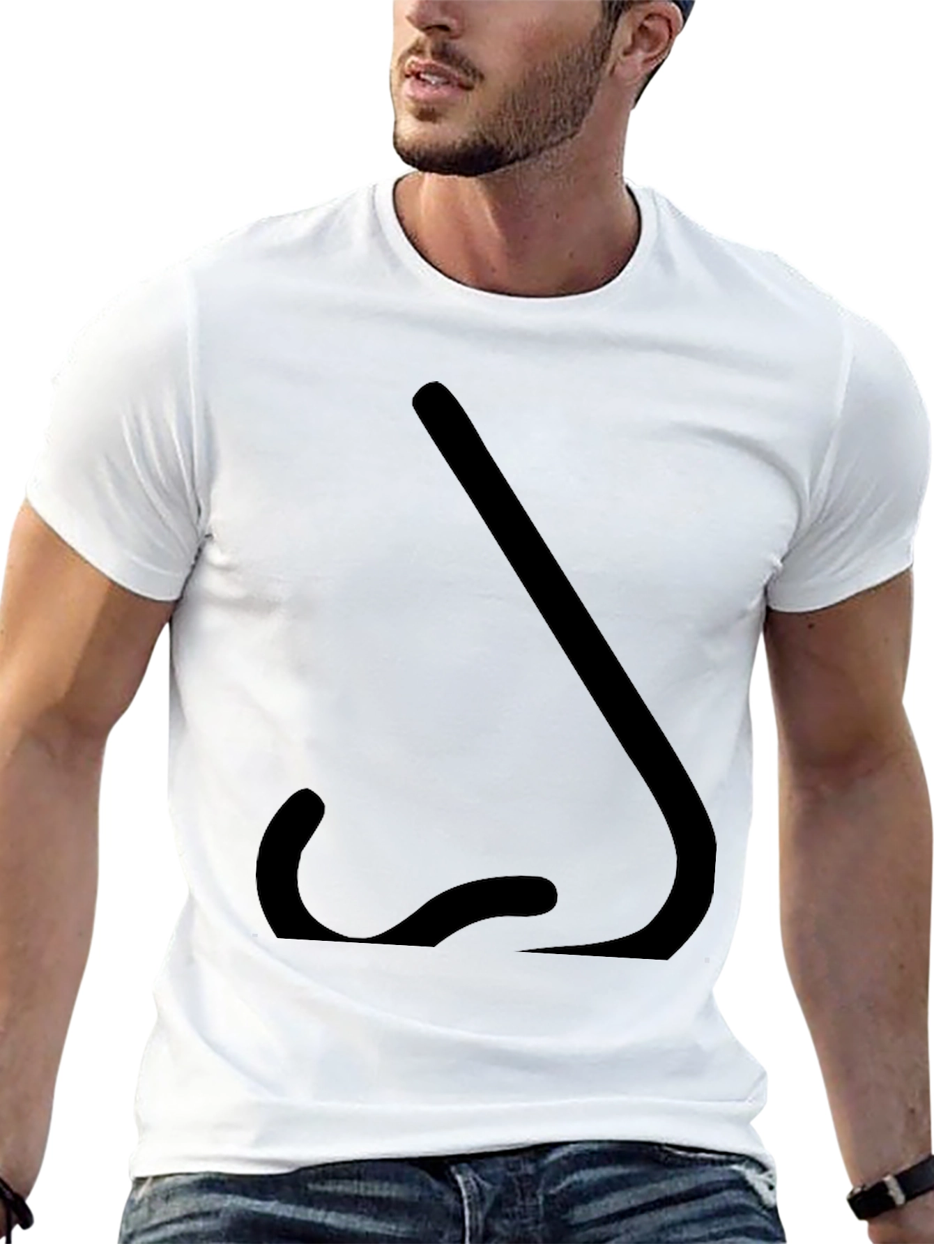 Novelty Nose Graphic Black T-Shirt
