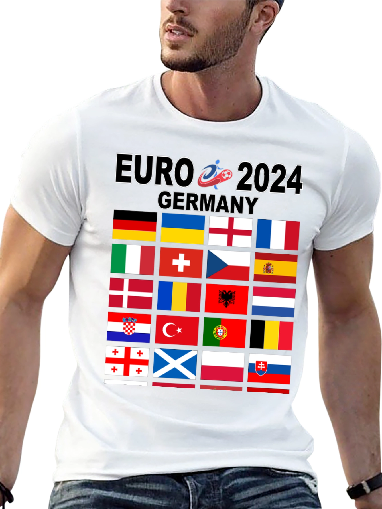 Euro 2024 Germany Flags Graphic T-Shirt
