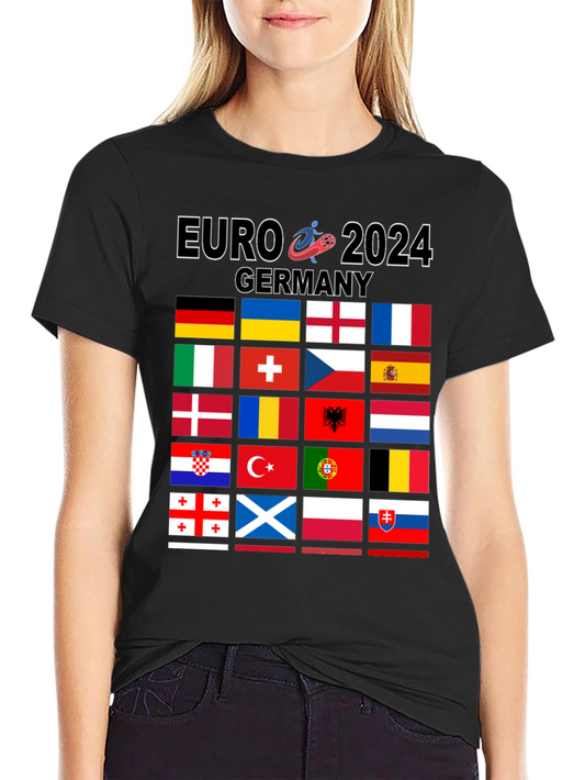 Euro 2024 Germany Flags Graphic T-Shirt