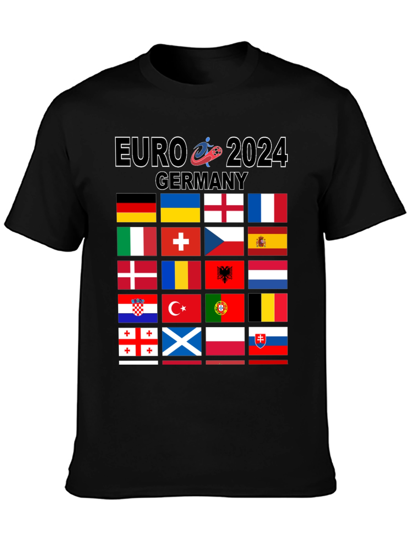 Euro 2024 Germany Flags Graphic T-Shirt
