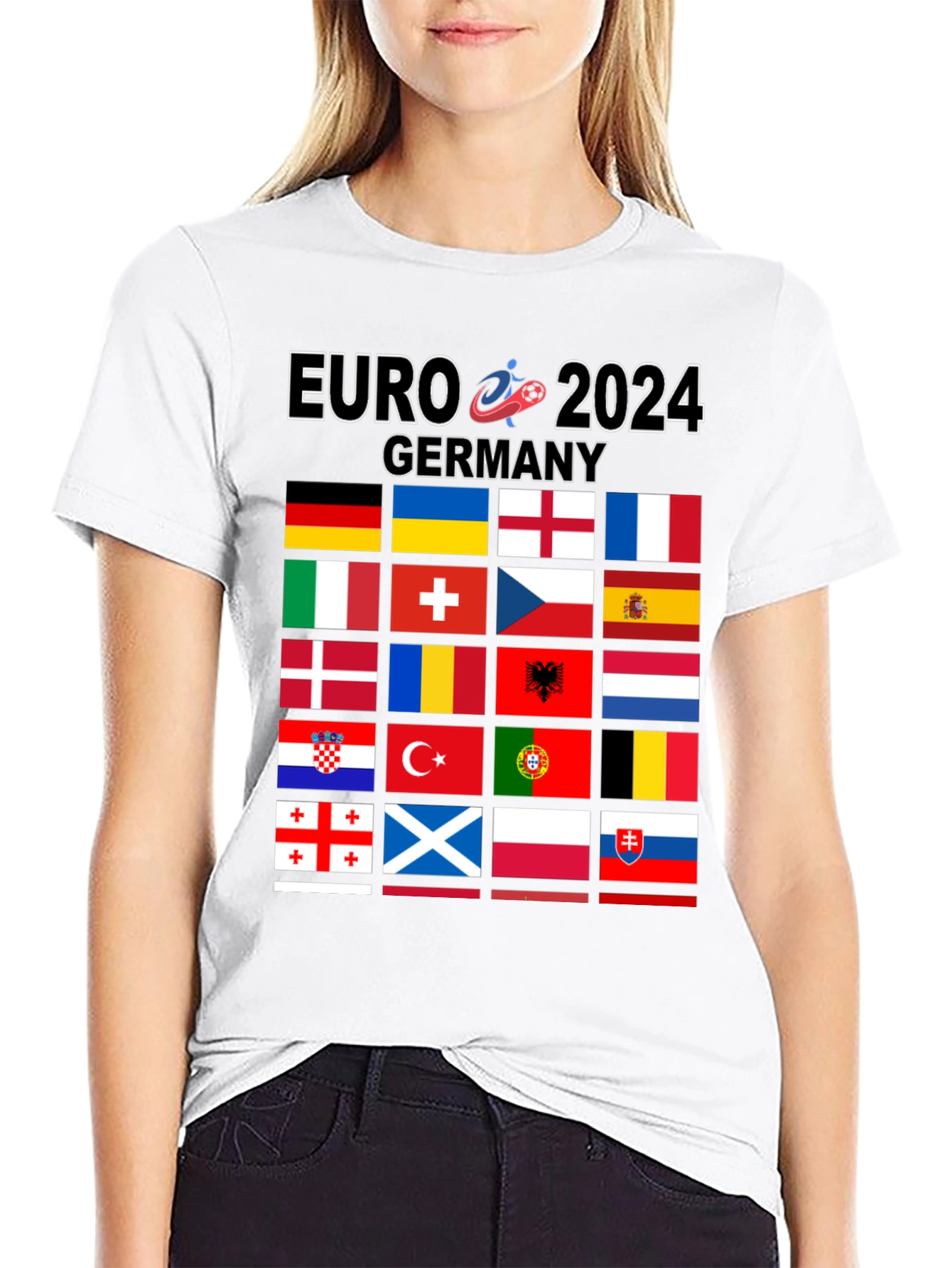 Euro 2024 Germany Flags Graphic T-Shirt