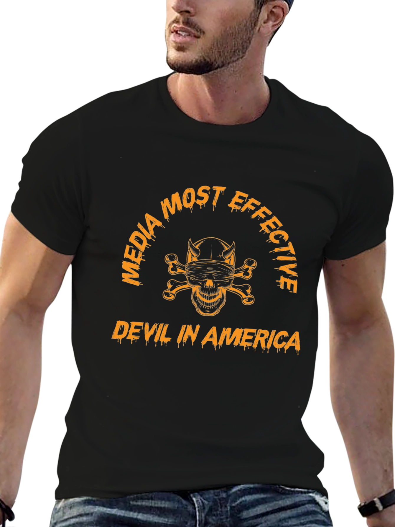 Media Most Effective Devil In America Black T-Shirt