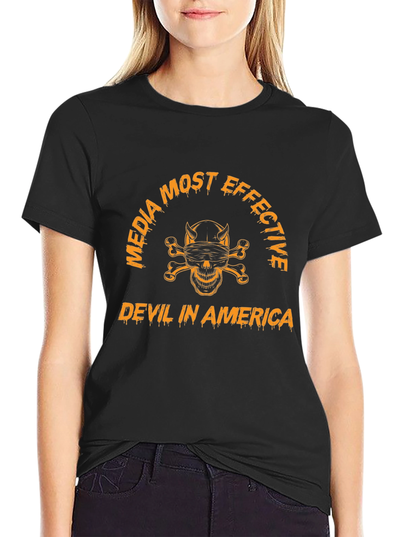 Media Most Effective Devil In America Black T-Shirt