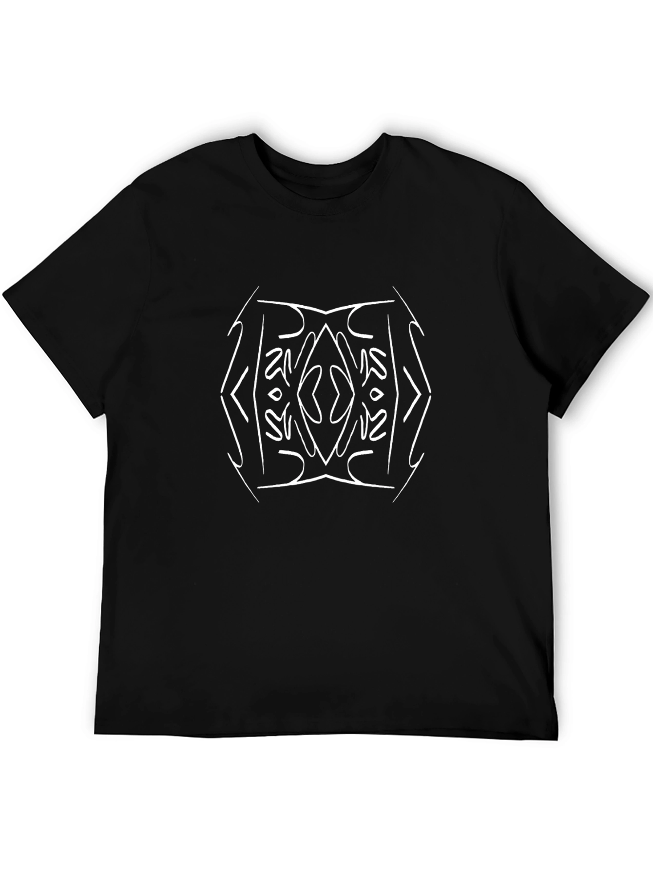 Abstract Pattern Black Tee