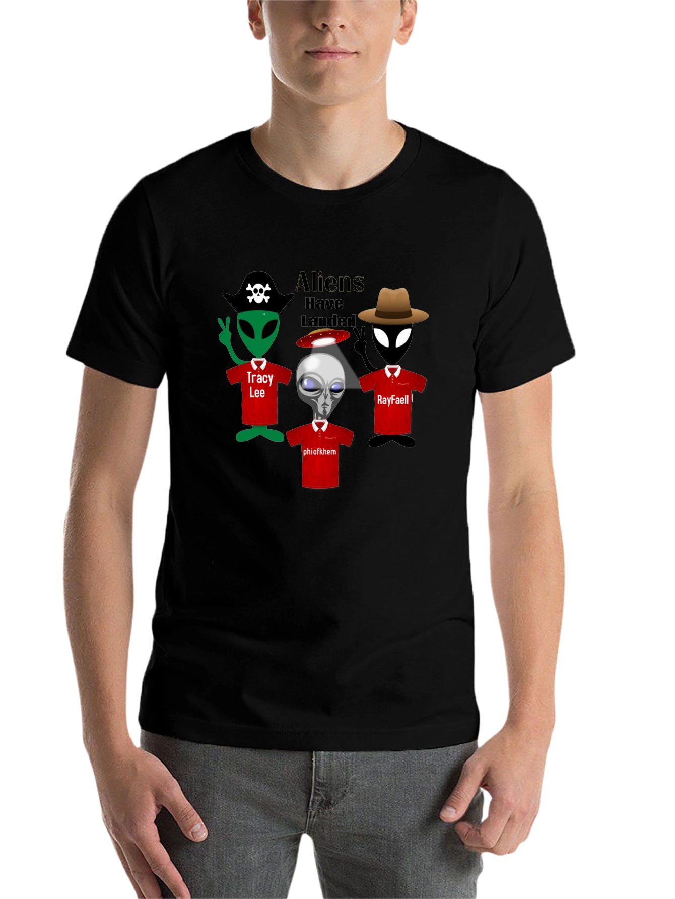 Aliens Have Landed Novelty Graphic T-Shirt