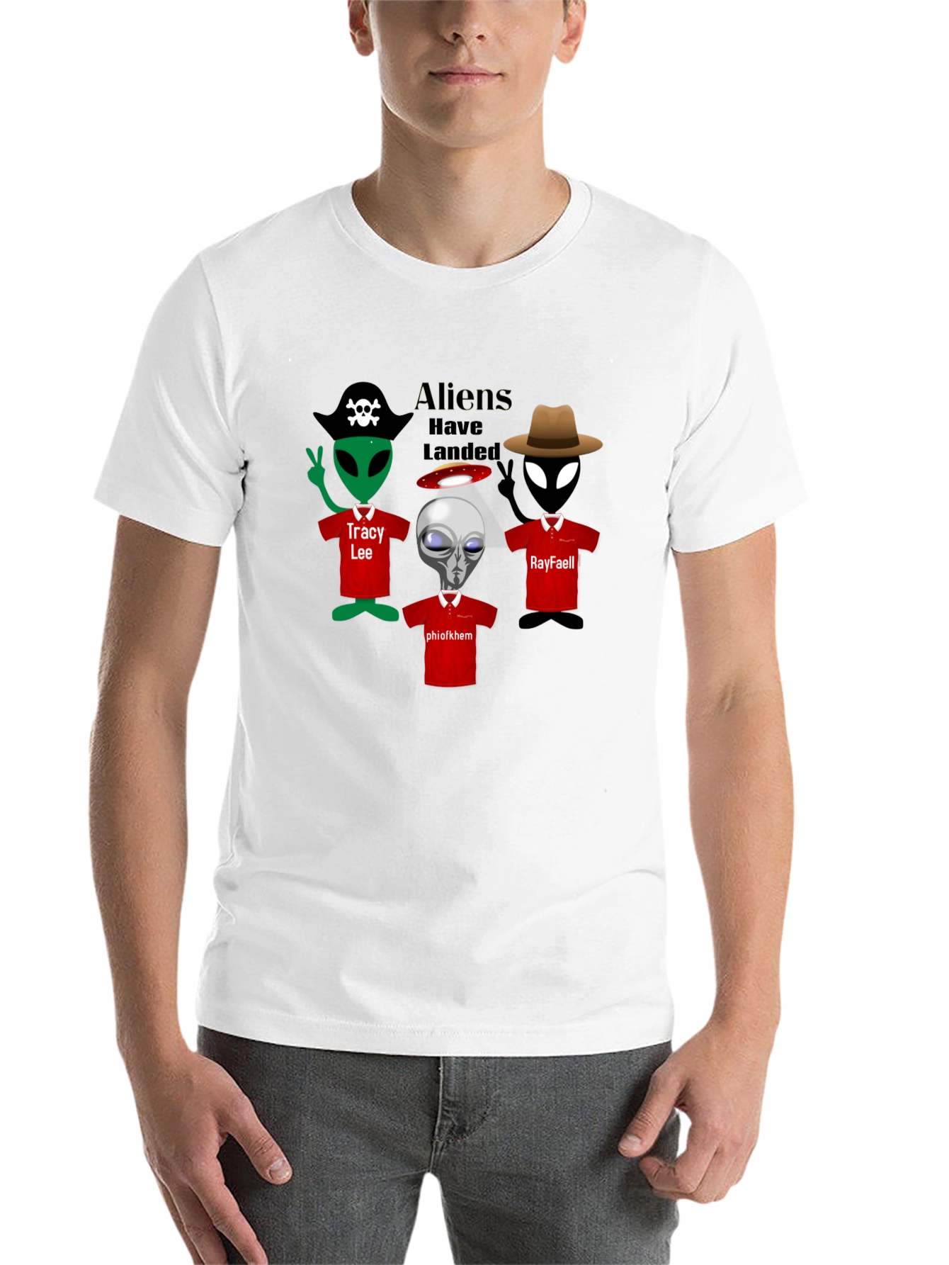 Aliens Have Landed Novelty Graphic T-Shirt