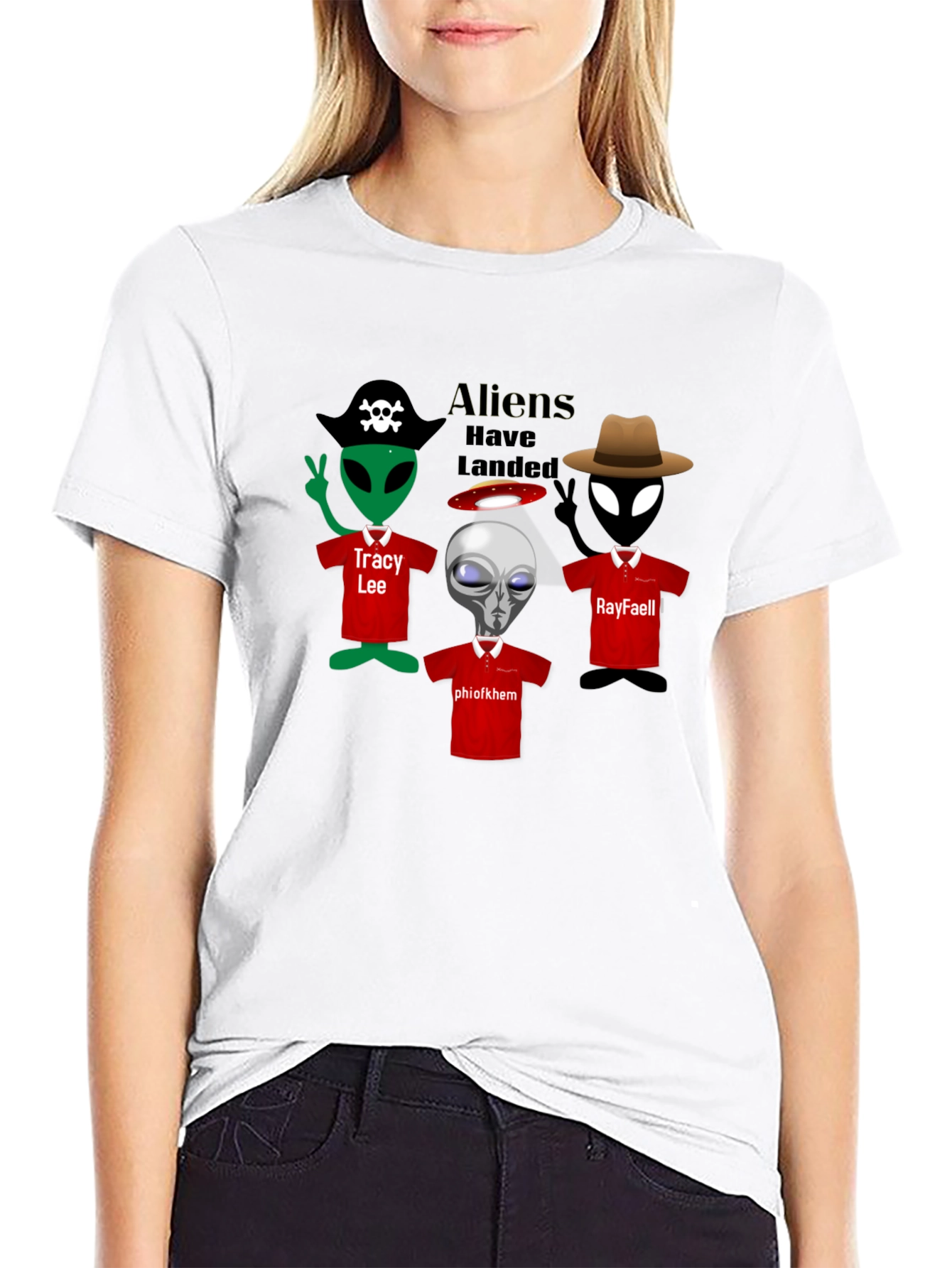 Aliens Have Landed Novelty Graphic T-Shirt