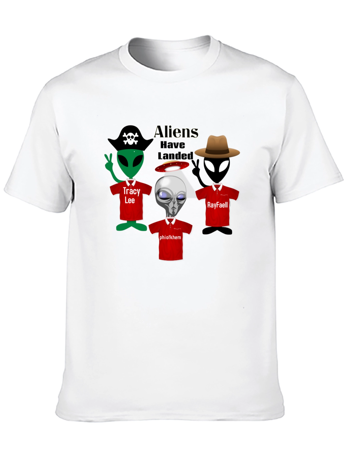 Aliens Have Landed Novelty Graphic T-Shirt