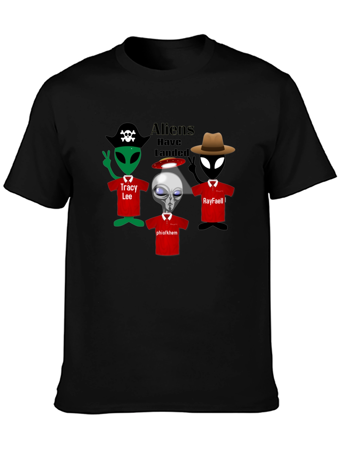 Aliens Have Landed Novelty Graphic T-Shirt
