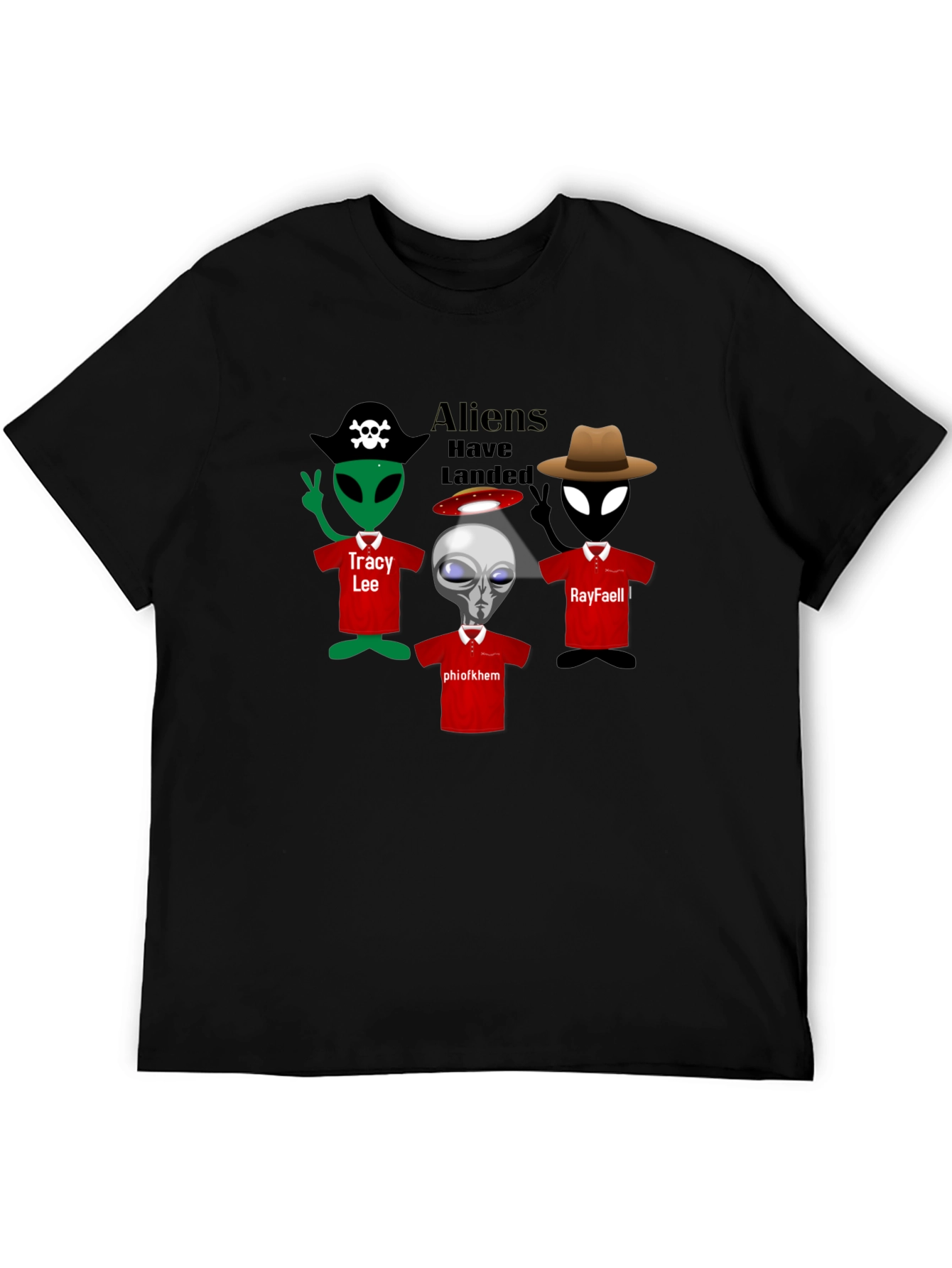 Aliens Have Landed Novelty Graphic T-Shirt