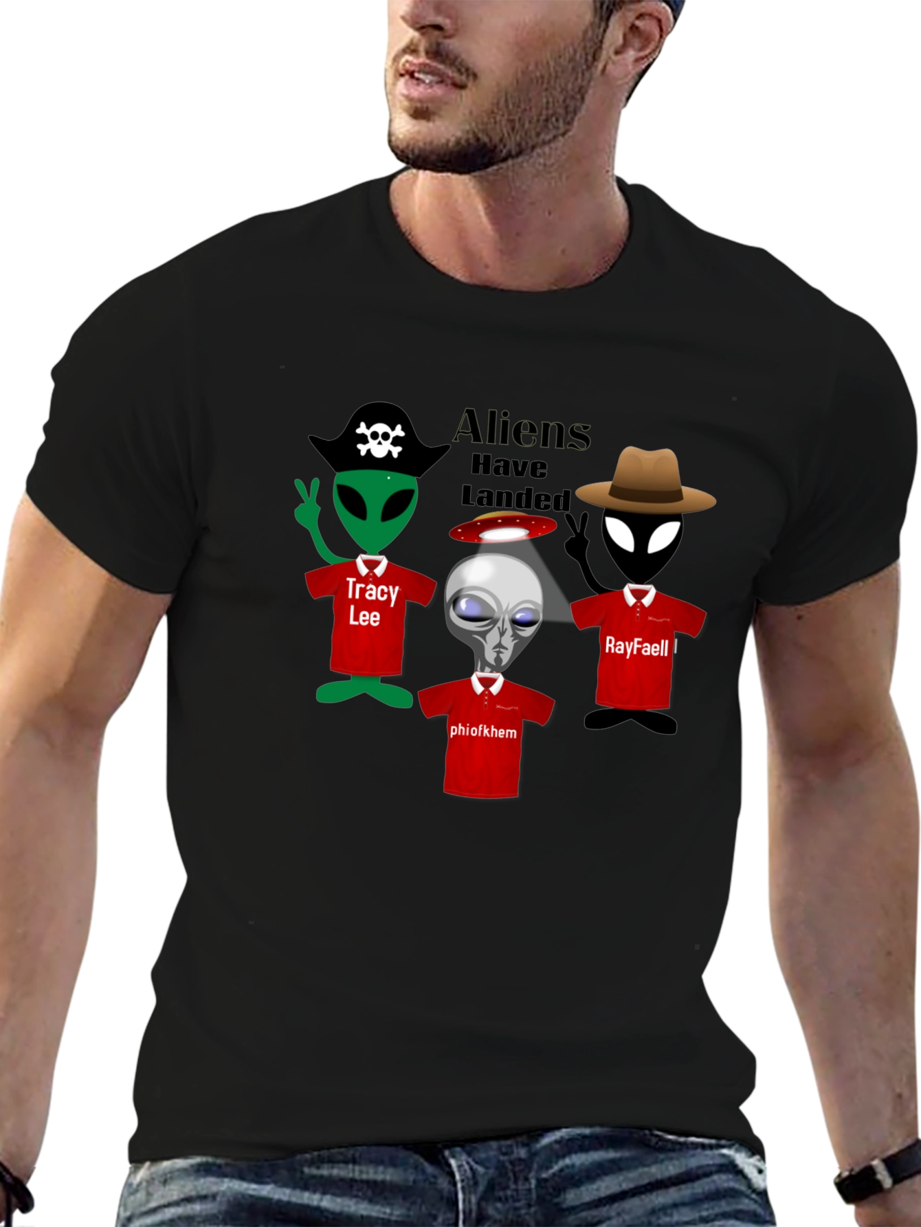 Aliens Have Landed Novelty Graphic T-Shirt