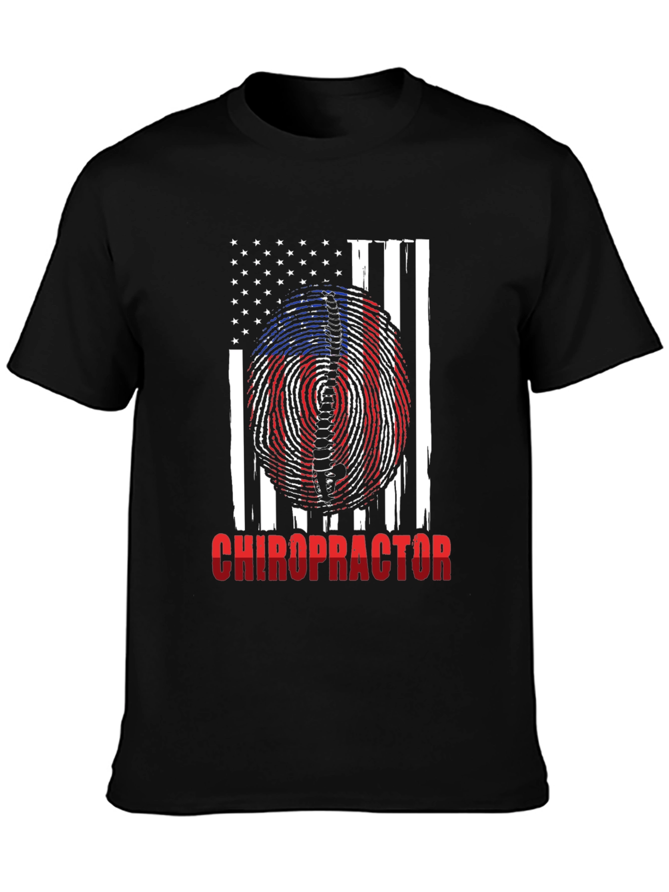 Chiropractor American Flag Patriotic T-Shirt