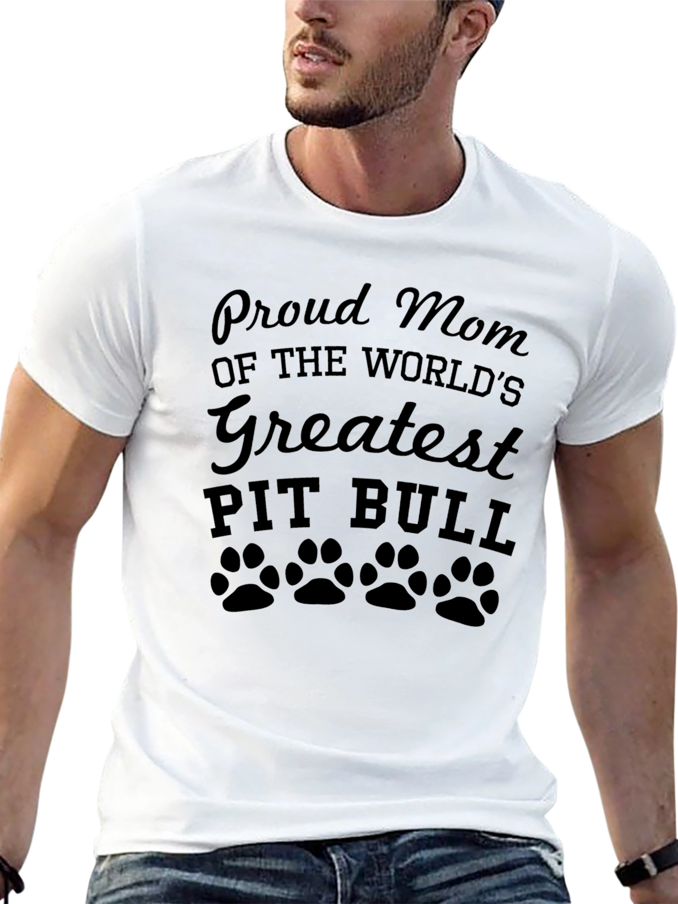 Proud Pit Bull Mom Graphic Tee