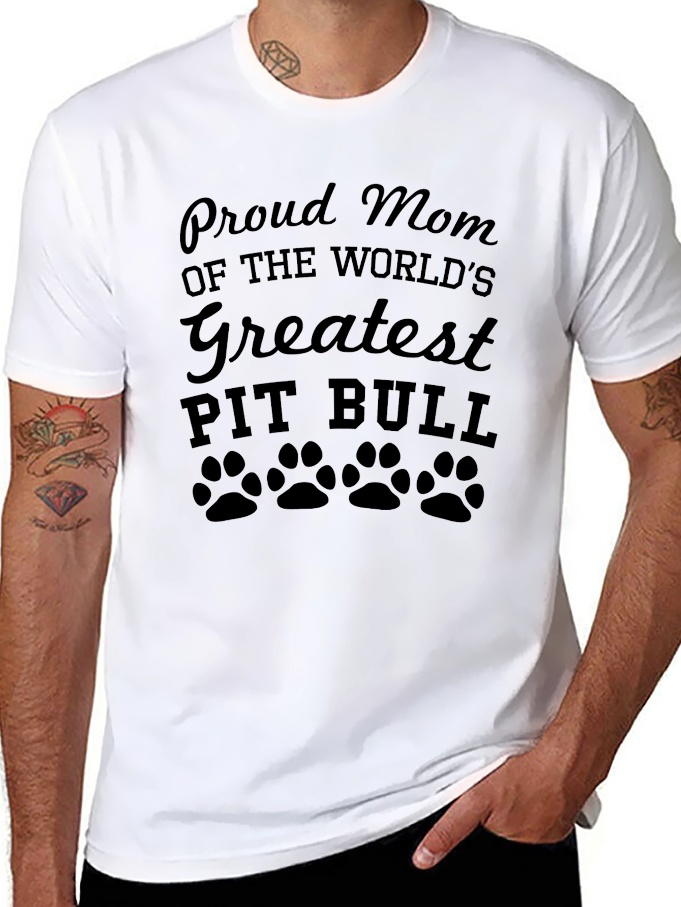 Proud Pit Bull Mom Graphic Tee
