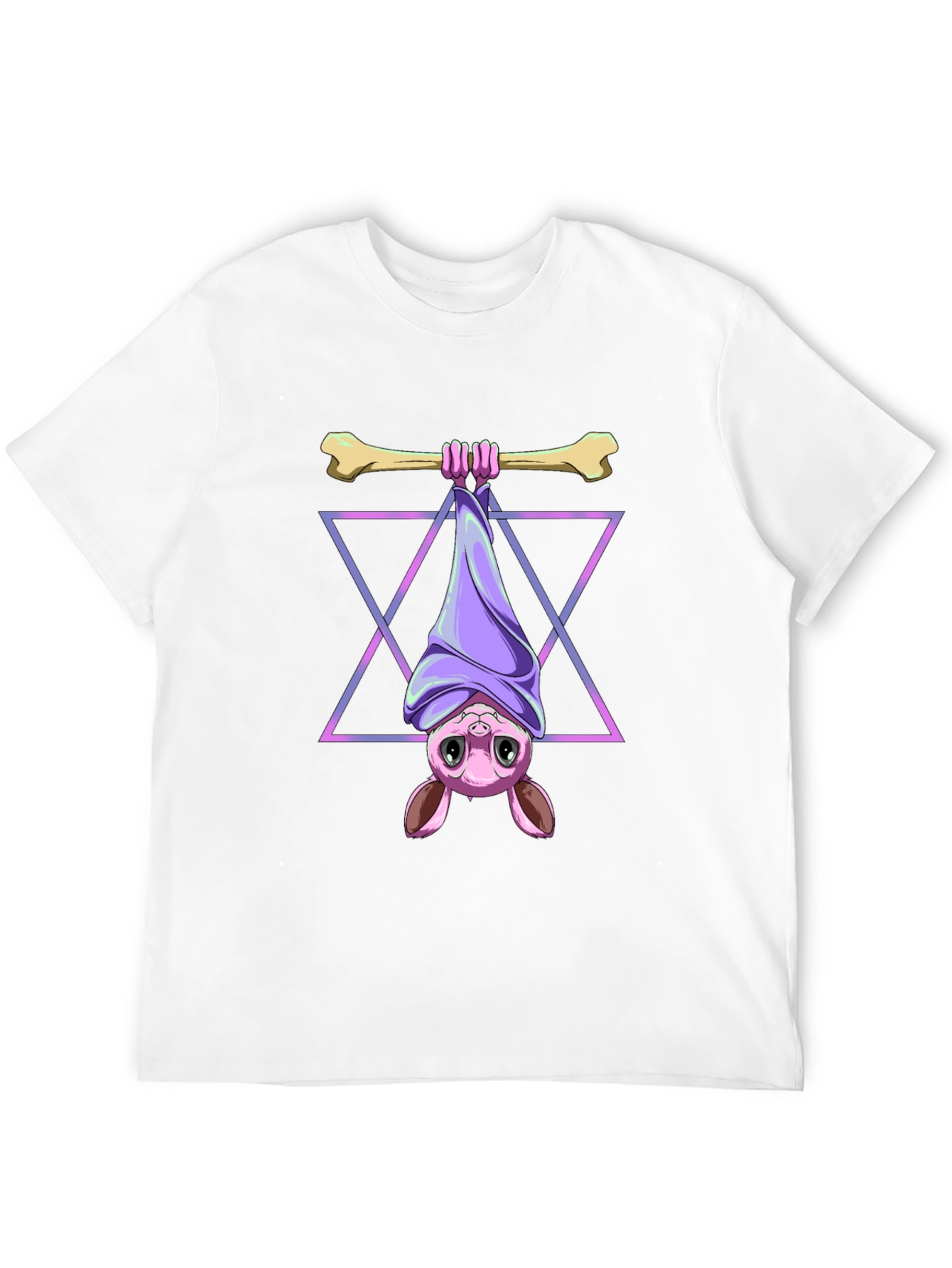 Bat Hanging Bone T-Shirt - Cool Graphic Tee