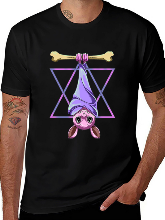 Bat Hanging Bone T-Shirt - Cool Graphic Tee