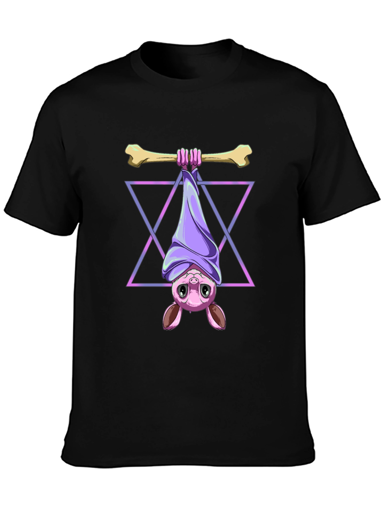 Bat Hanging Bone T-Shirt - Cool Graphic Tee