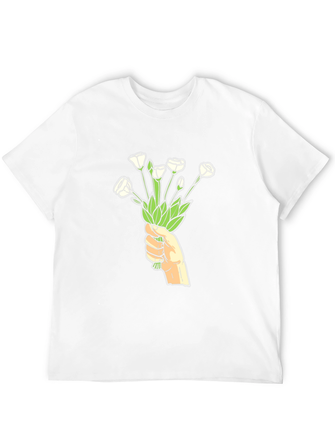 Floral Hand T-Shirt - Black