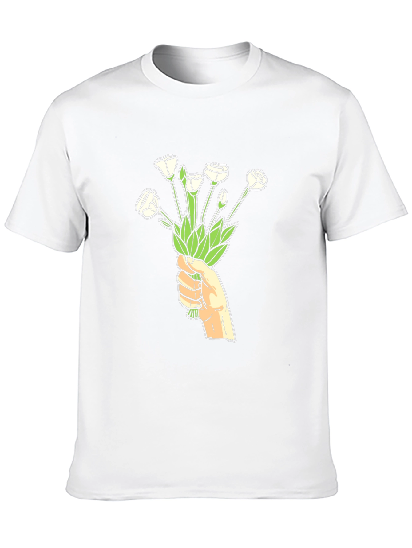 Floral Hand T-Shirt - Black