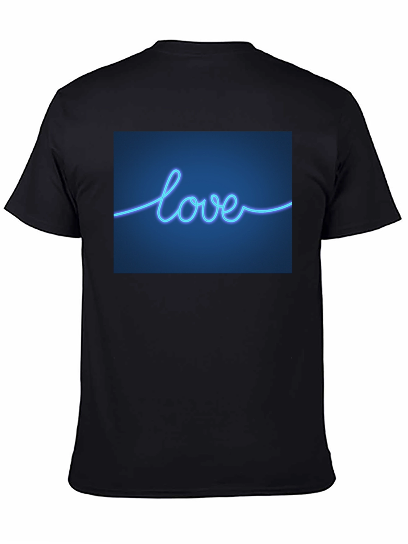 Neon Love T-Shirt - Sleek Black Tee