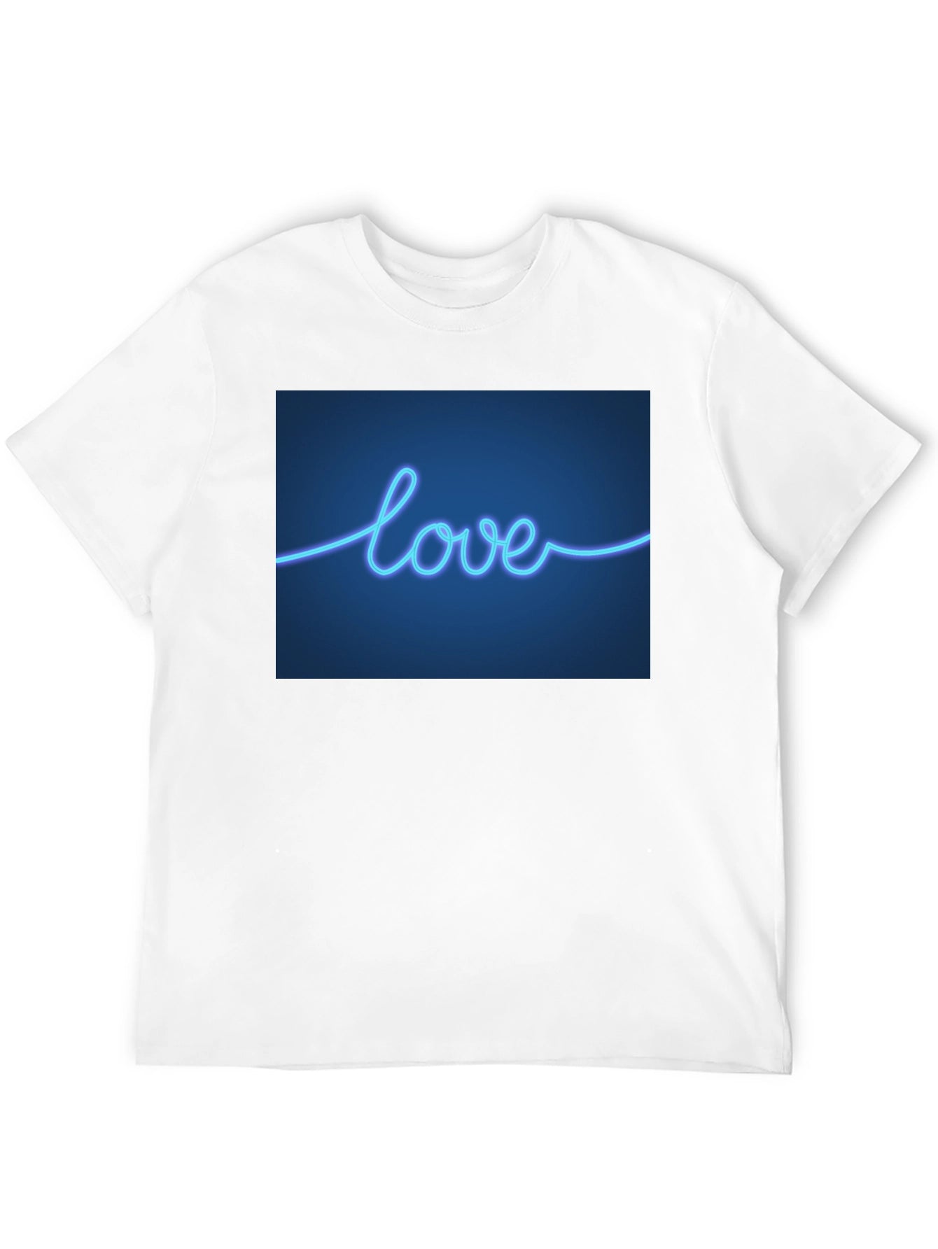 Neon Love T-Shirt - Sleek Black Tee