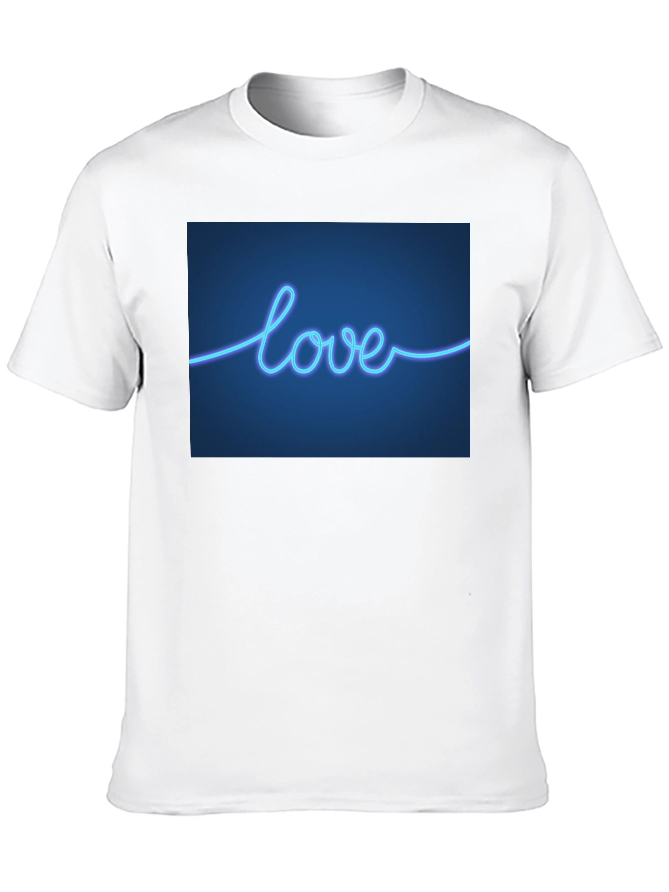 Neon Love T-Shirt - Sleek Black Tee