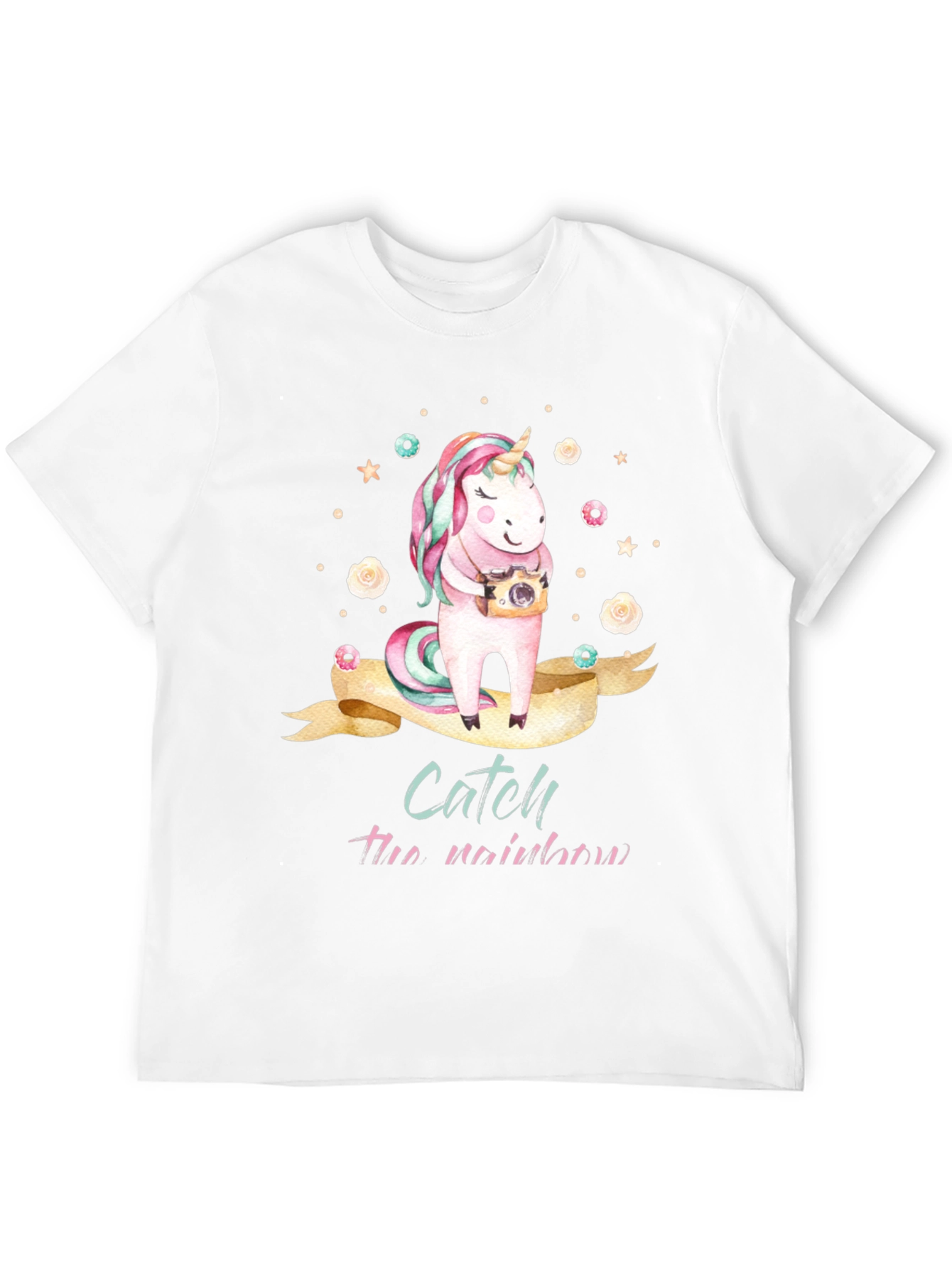 Unicorn Catch the Rainbow Graphic T-Shirt