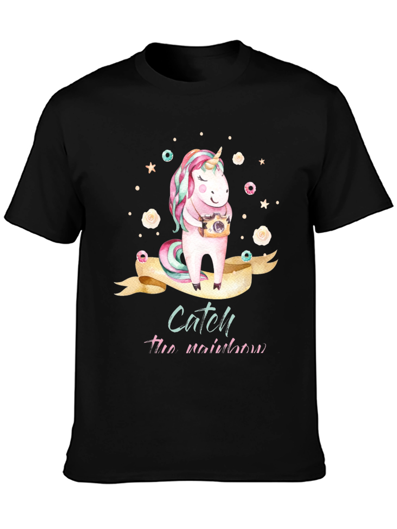 Unicorn Catch the Rainbow Graphic T-Shirt
