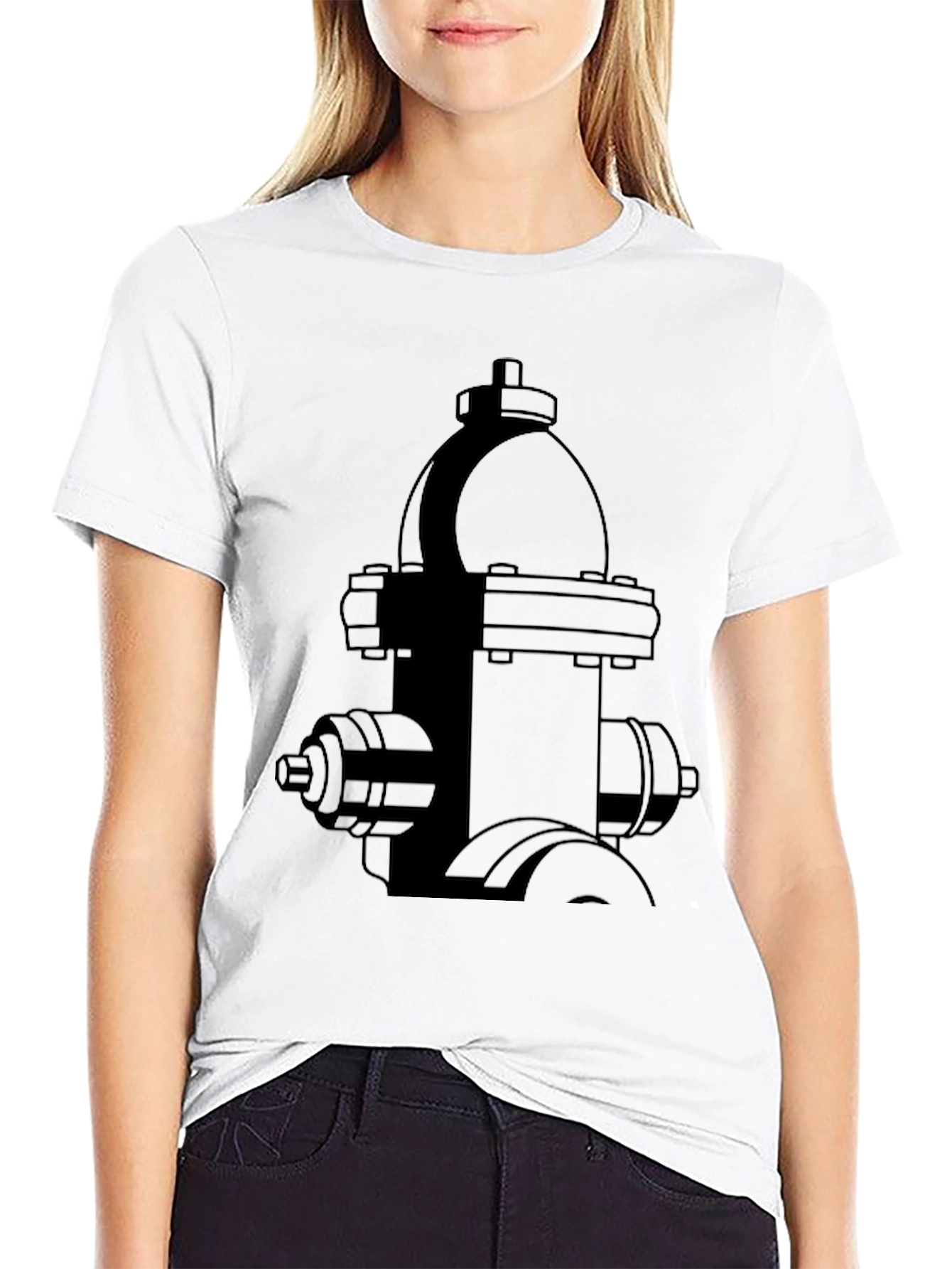 Hydrant Graphic Black Tee - Urban Style