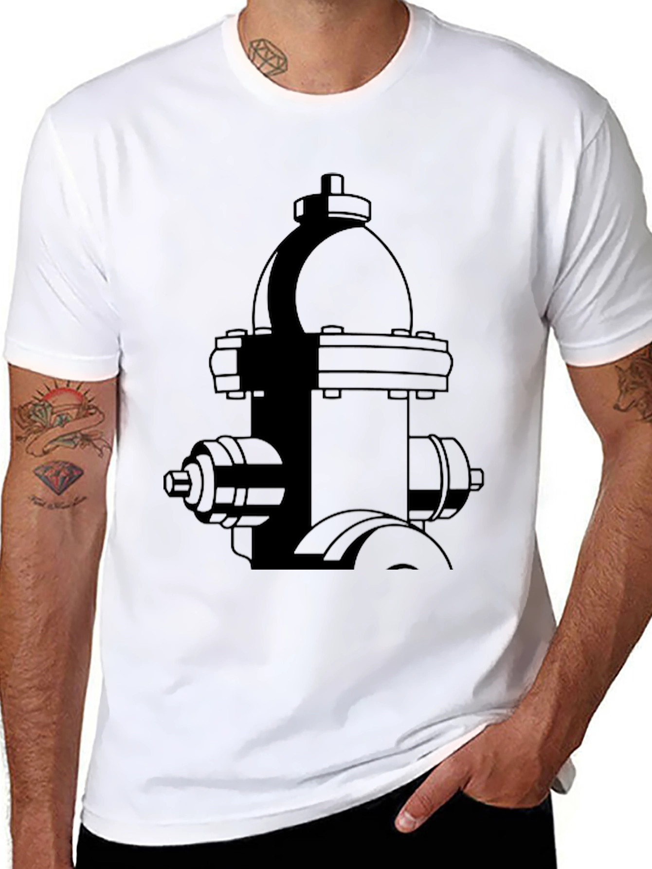 Hydrant Graphic Black Tee - Urban Style