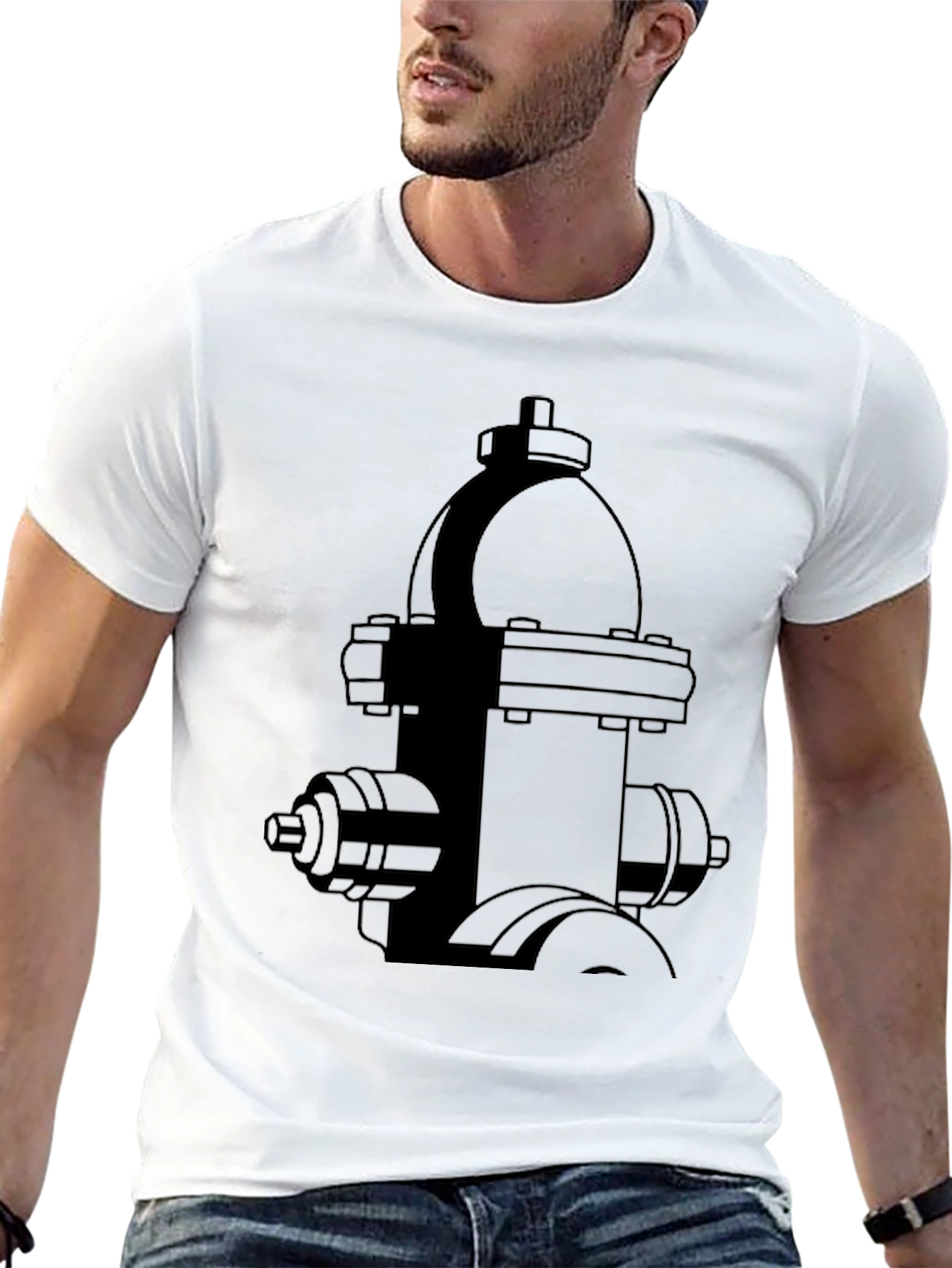 Hydrant Graphic Black Tee - Urban Style
