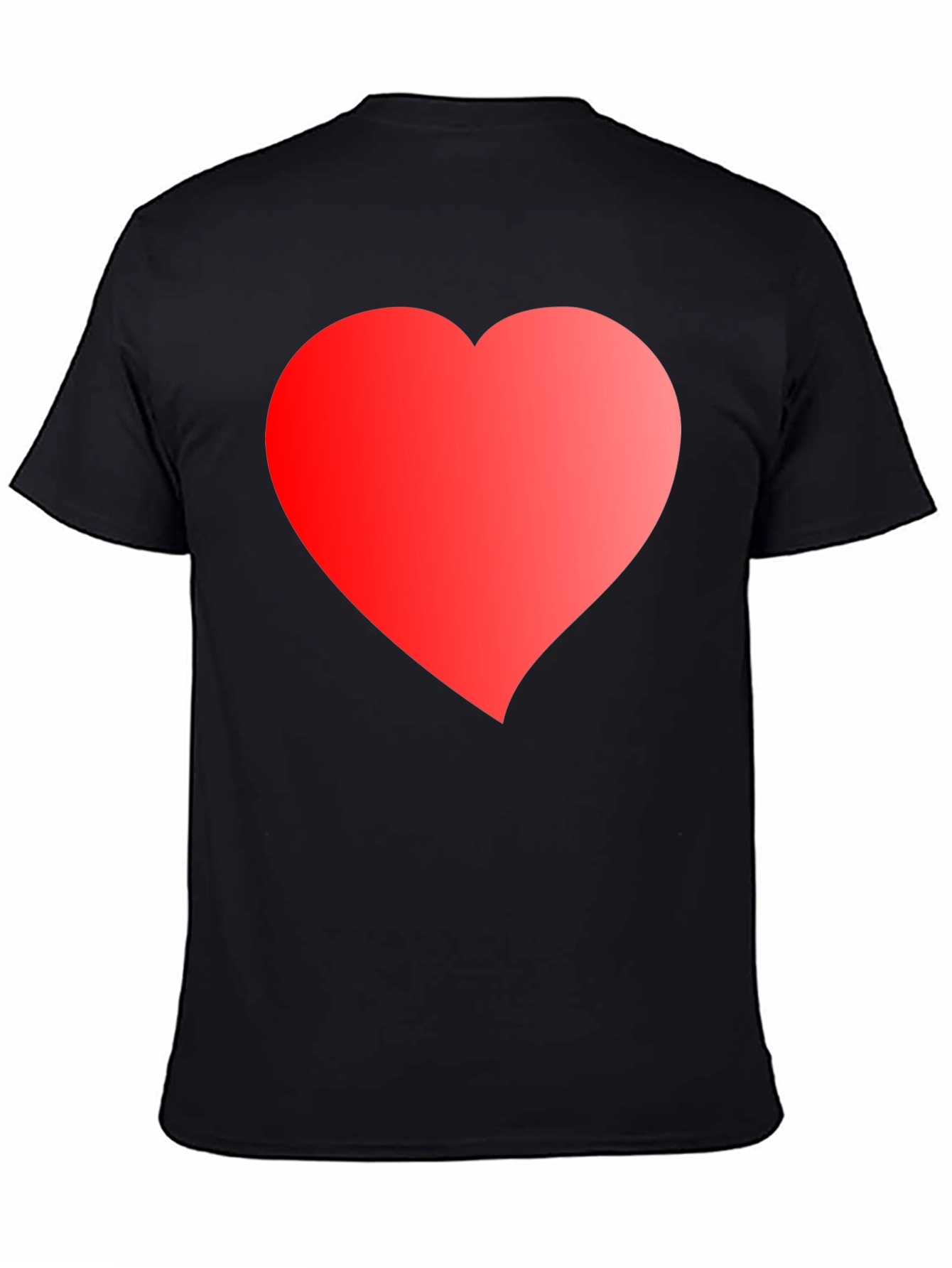 Heart Graphic Tee - Black Cotton Blend