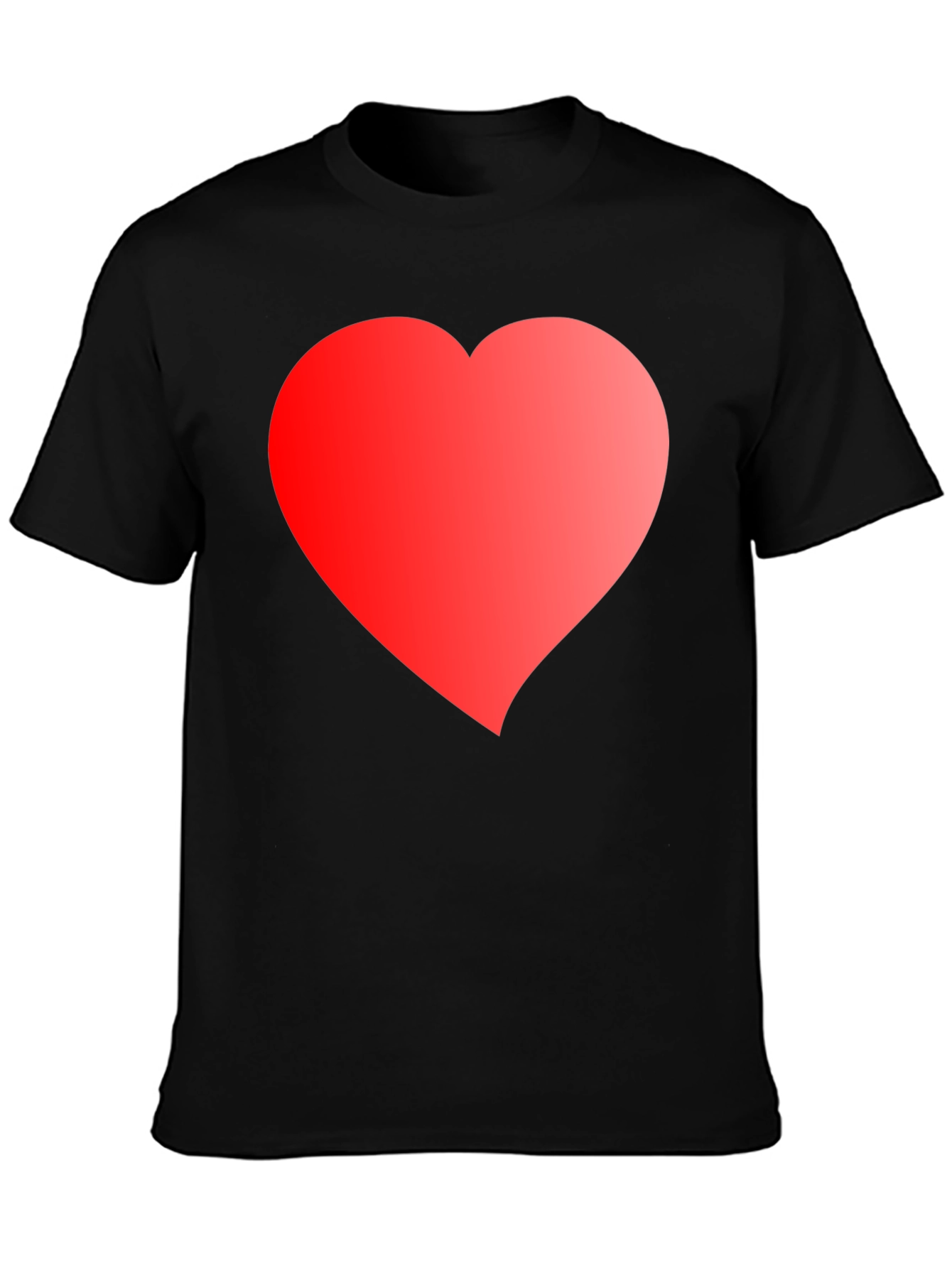 Heart Graphic Tee - Black Cotton Blend